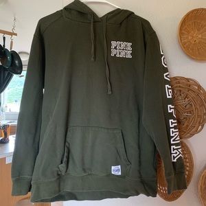 PINK green hoodie